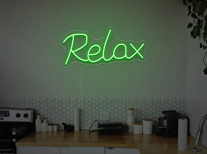 Relax - Semn Luminos LED Neon de Inchiriat