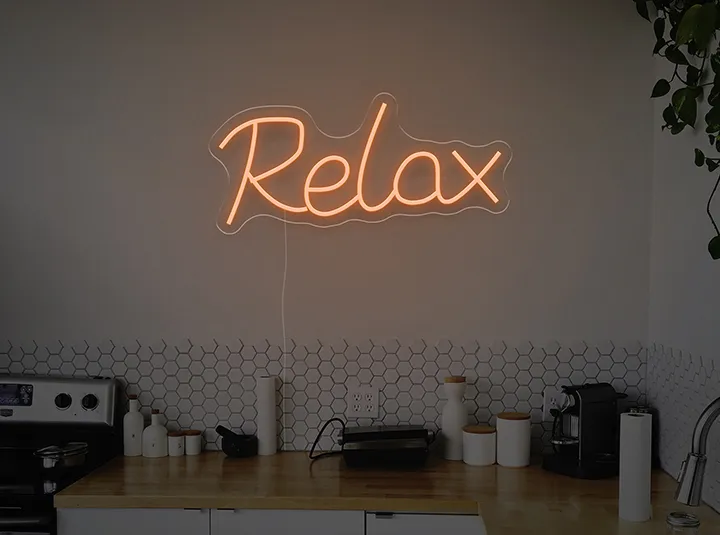 Relax - Semn Luminos LED Neon de Inchiriat