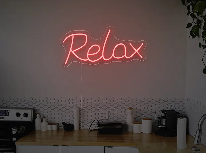Relax - Semn Luminos LED Neon de Inchiriat