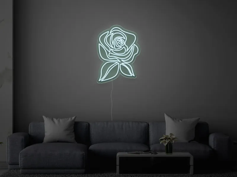 Trandafir - Semn Luminos LED Neon