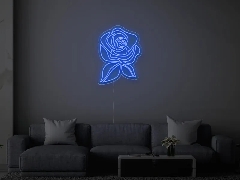 Trandafir - Semn Luminos LED Neon