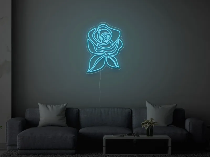 Trandafir - Semn Luminos LED Neon