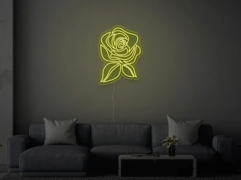 Trandafir - Semn Luminos LED Neon