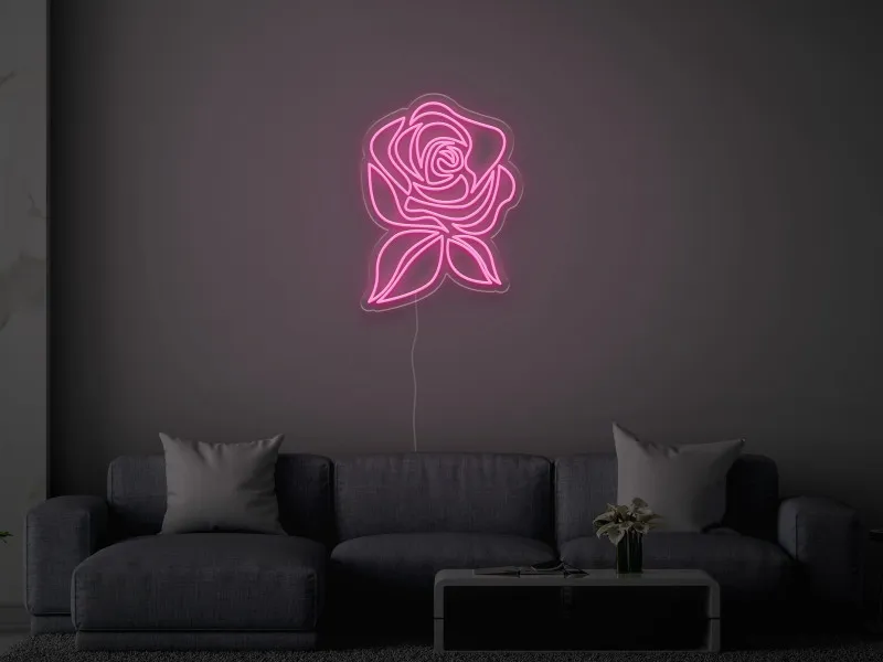 Trandafir - Semn Luminos LED Neon