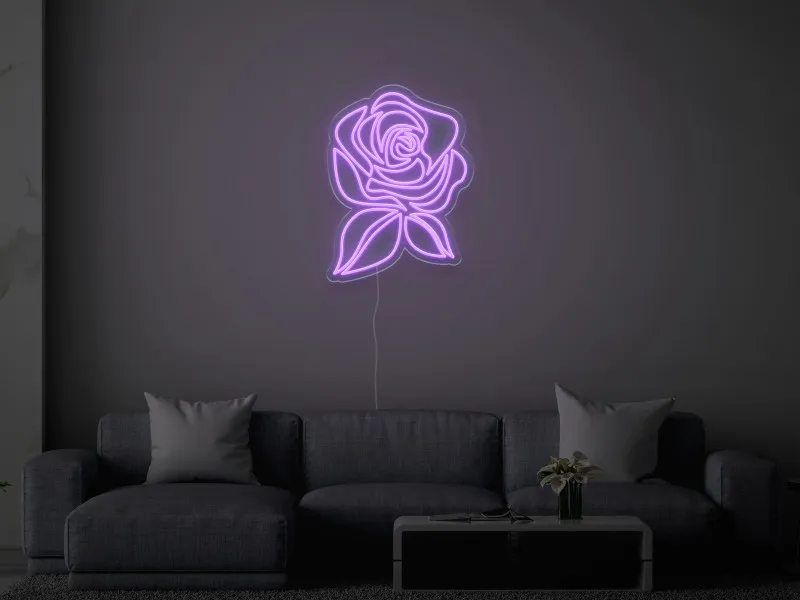 Trandafir - Semn Luminos LED Neon