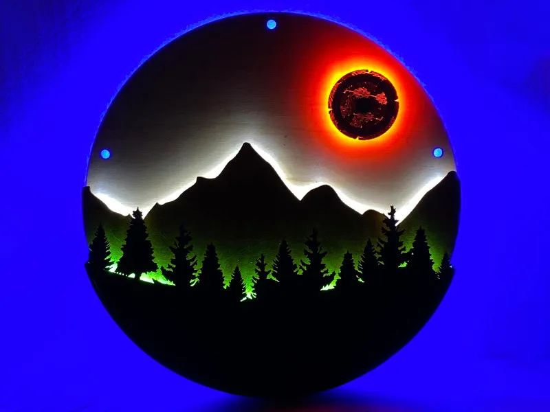 Tablou decorativ luminos FOREST