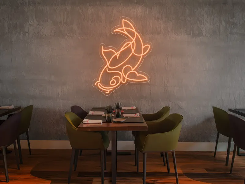 Peste Koi-  Semn Luminos LED Neon