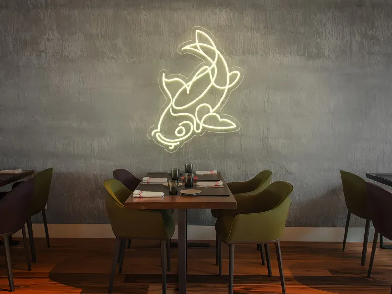 Peste Koi-  Semn Luminos LED Neon