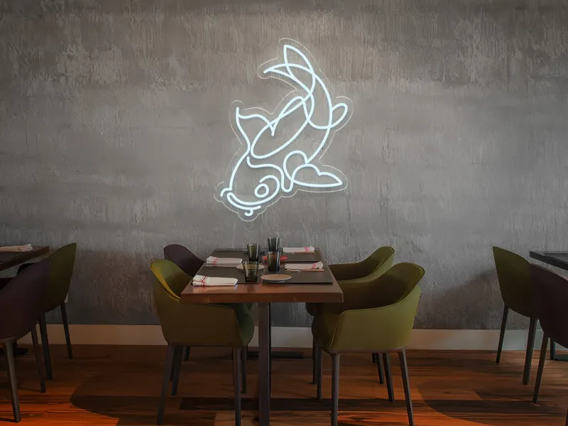 Peste Koi-  Semn Luminos LED Neon