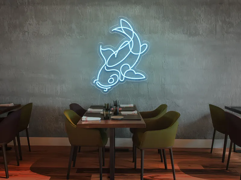 Peste Koi-  Semn Luminos LED Neon