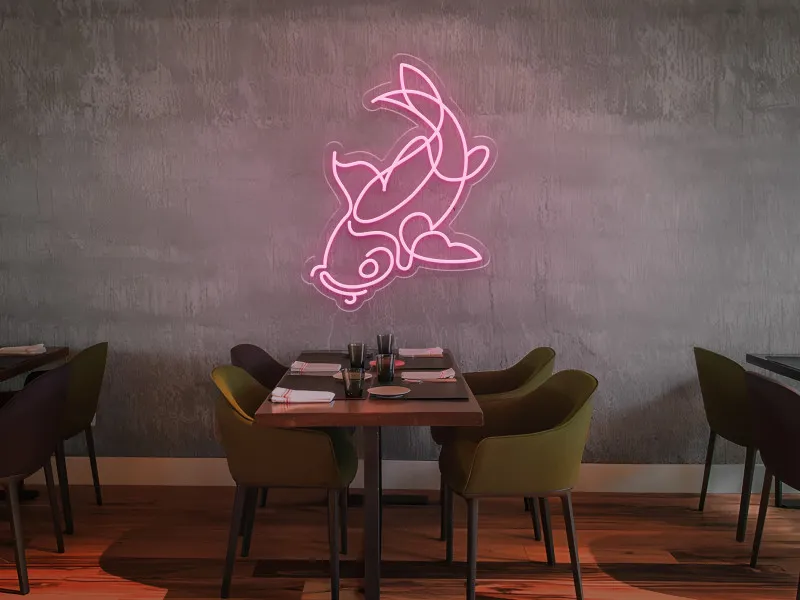 Peste Koi-  Semn Luminos LED Neon