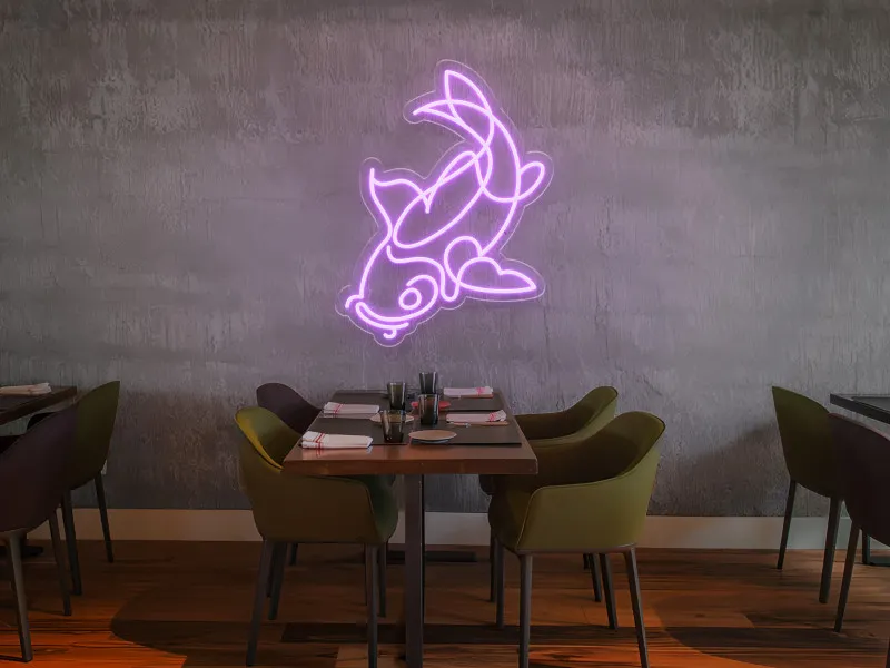 Peste Koi-  Semn Luminos LED Neon