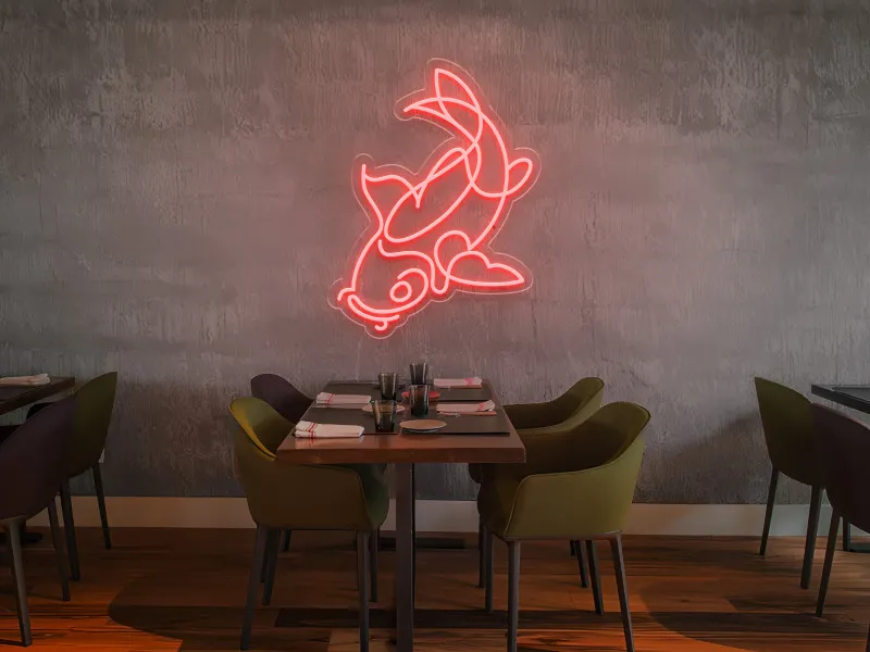 Peste Koi-  Semn Luminos LED Neon