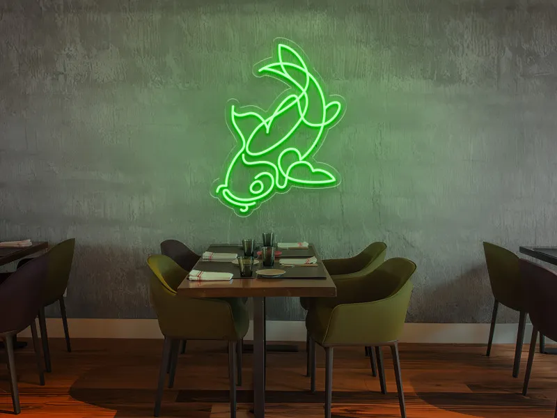 Peste Koi-  Semn Luminos LED Neon