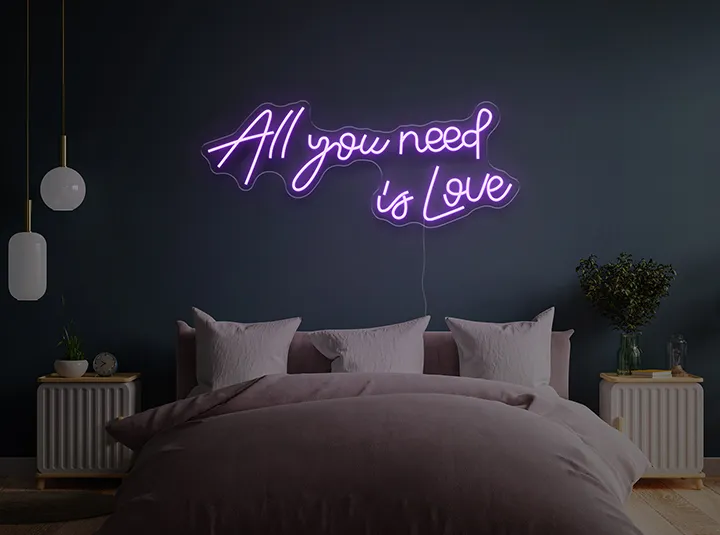 All you need is Love - Semn Luminos LED Neon de Inchiriat