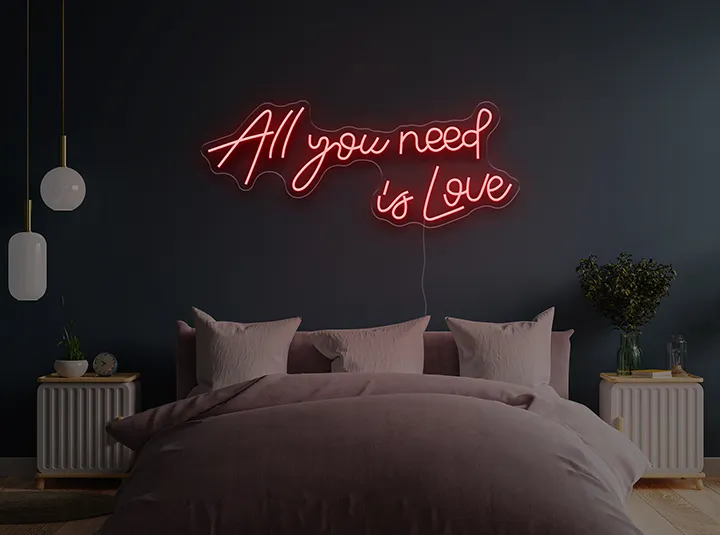 All you need is Love - Semn Luminos LED Neon de Inchiriat