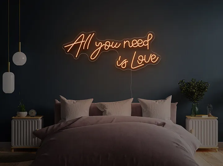 All you need is Love - Semn Luminos LED Neon de Inchiriat