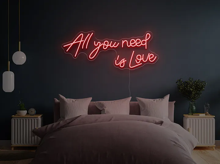 All you need is Love - Semn Luminos LED Neon de Inchiriat