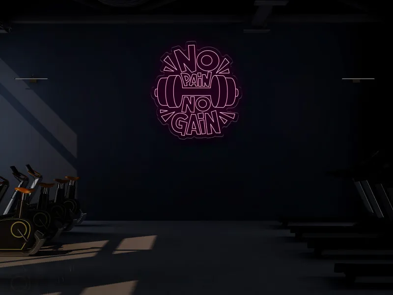 NO PAIN NO GAIN -  Semn Luminos LED Neon