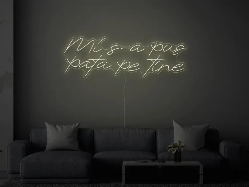 Mi s-a pus pata pe tine -  Semn Luminos LED Neon