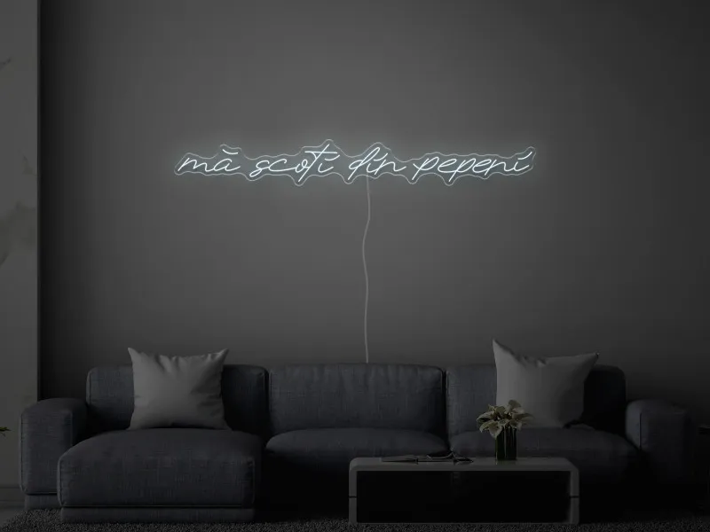 Mă scoți din pepeni - Semn Luminos LED Neon