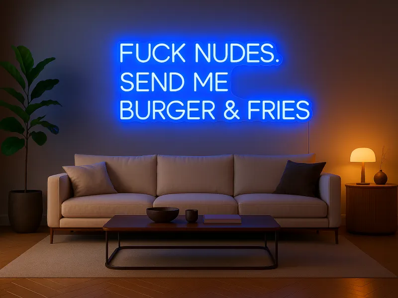 Burger & fries - Semn Luminos LED Neon