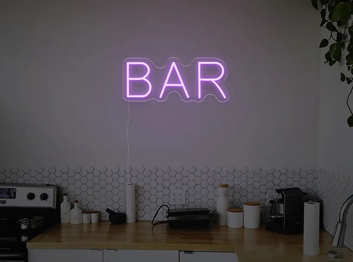 BAR - Semn Luminos LED Neon de Inchiriat