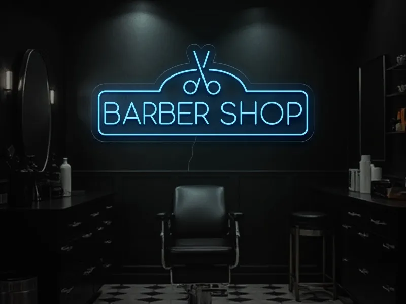 BARBER SHOP - Semn Luminos LED Neon