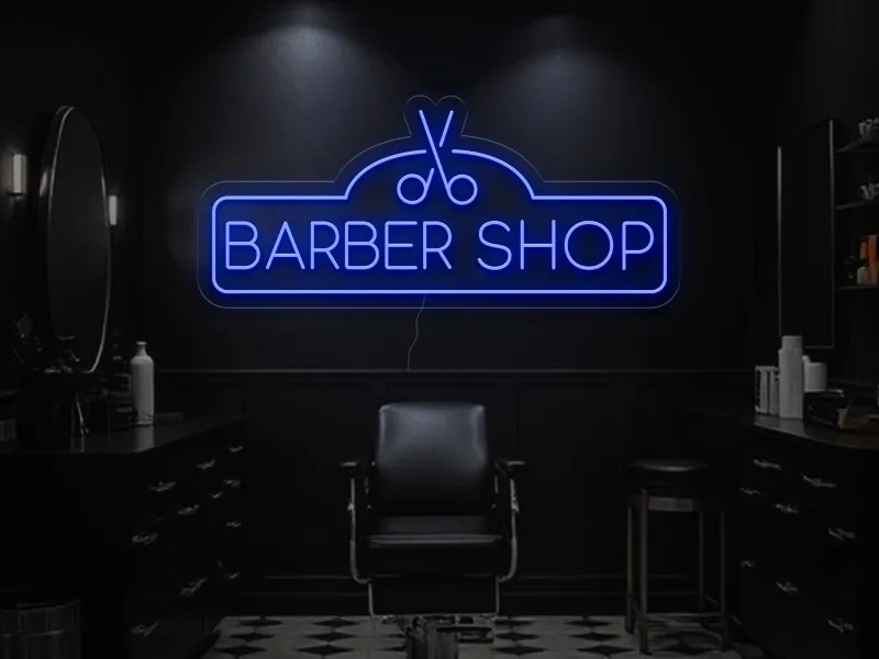 BARBER SHOP - Semn Luminos LED Neon