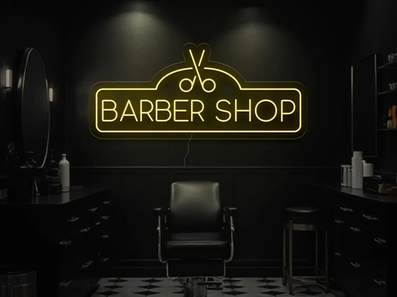 BARBER SHOP - Semn Luminos LED Neon