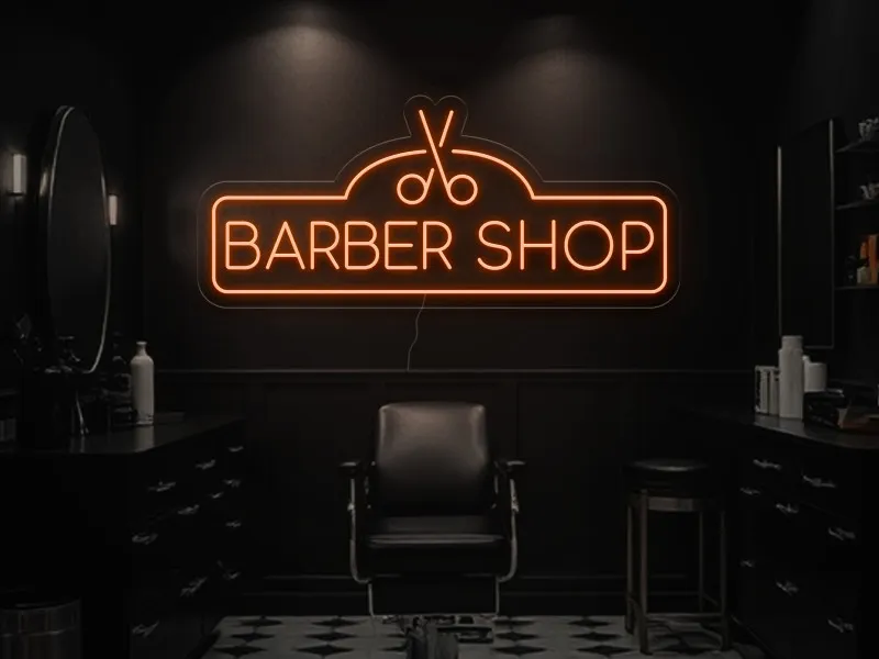 BARBER SHOP - Semn Luminos LED Neon