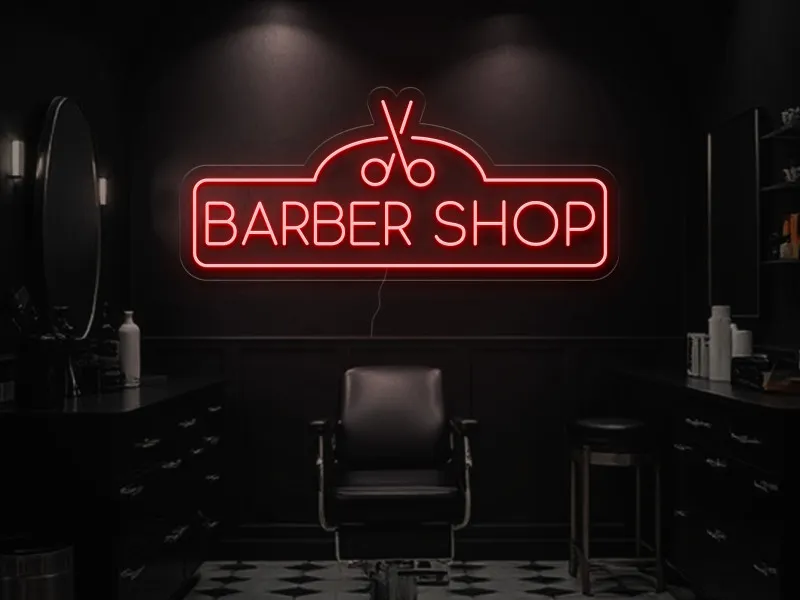 BARBER SHOP - Semn Luminos LED Neon