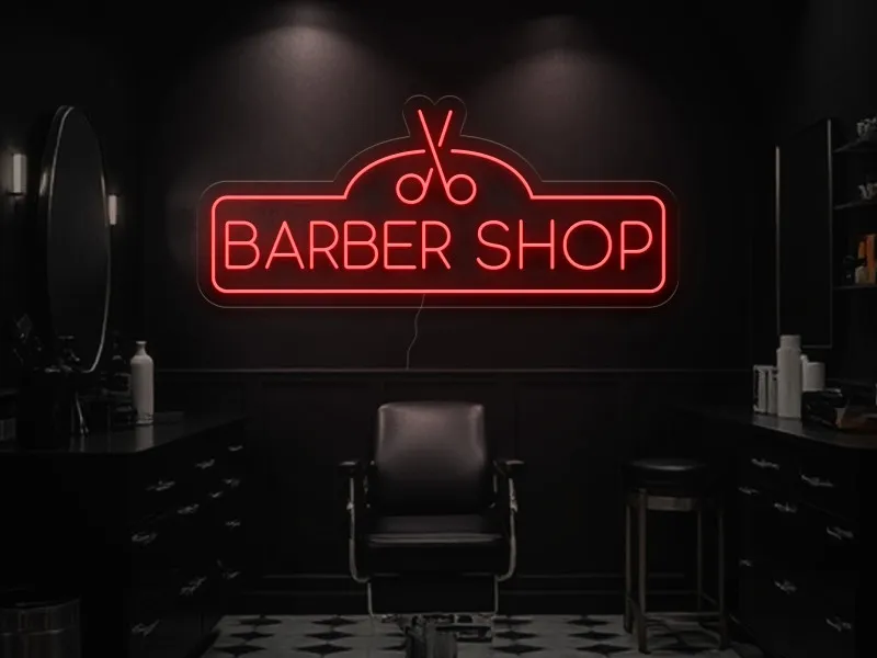 BARBER SHOP - Semn Luminos LED Neon