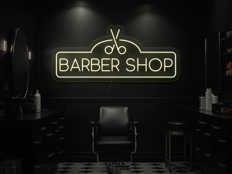 BARBER SHOP - Semn Luminos LED Neon