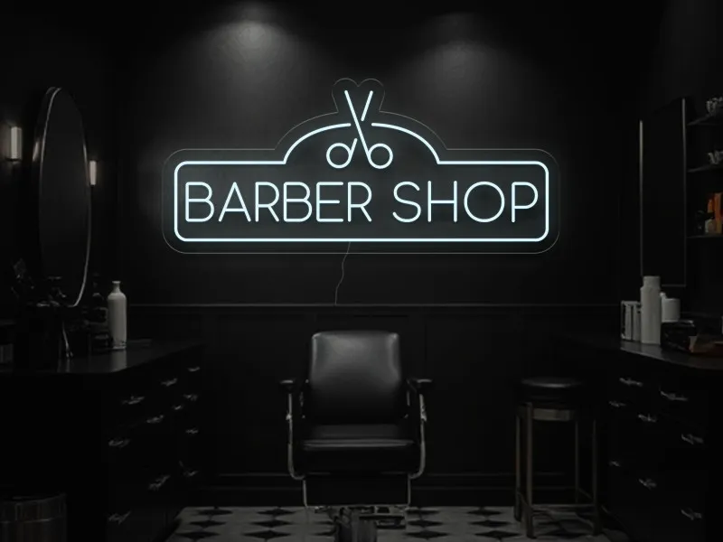 BARBER SHOP - Semn Luminos LED Neon