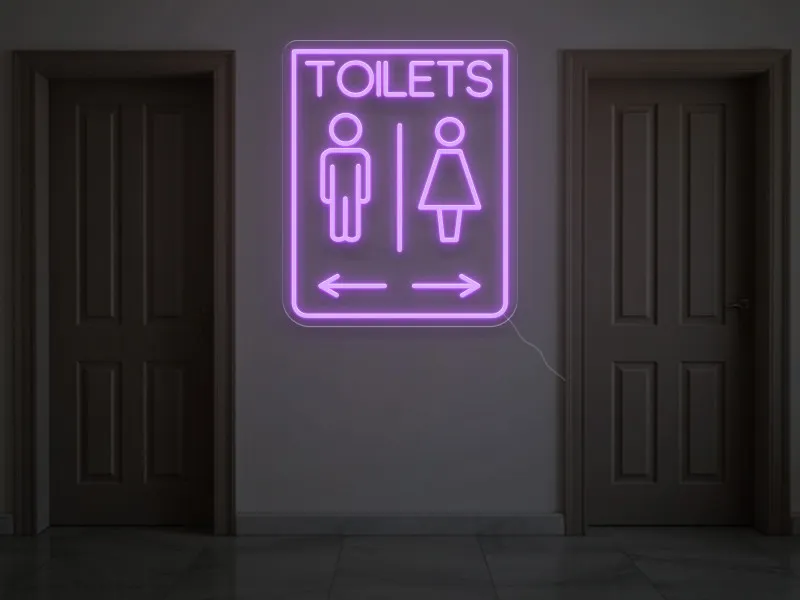 TOILETS - Semn Luminos LED Neon