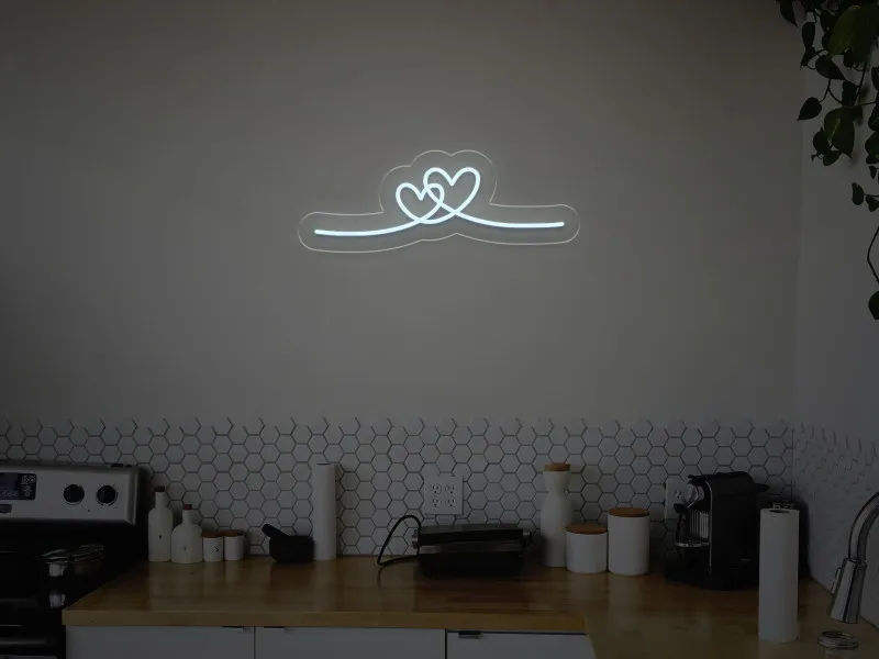 Intertwined Hearts - Semn Luminos LED Neon