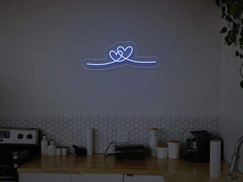 Intertwined Hearts - Semn Luminos LED Neon