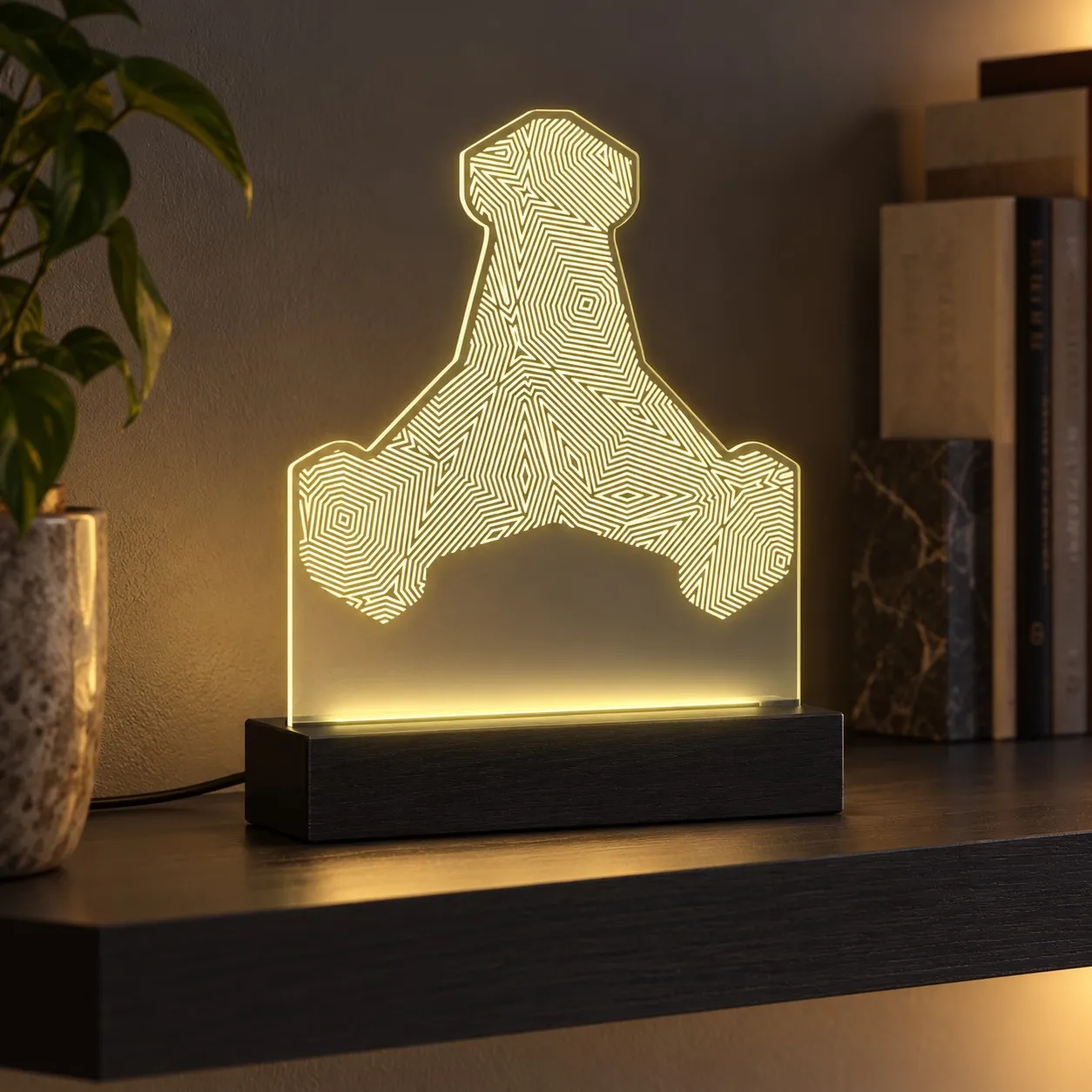 Stabilopod by Constantin - Graviertes Leuchtschild aus Plexiglas auf Holzsockel