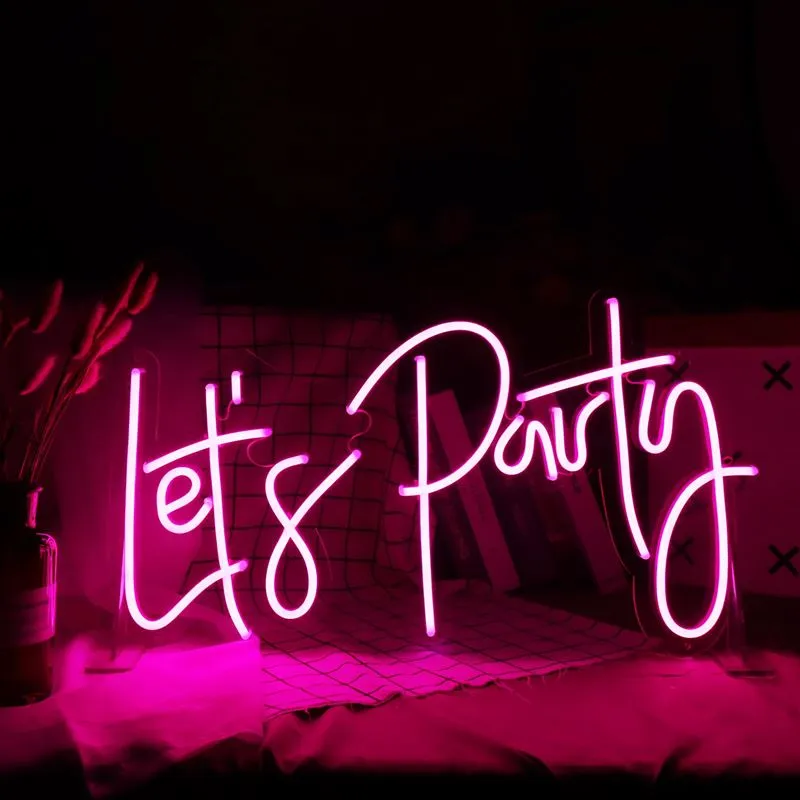 Let's Party - Semn Luminos LED Neon de Inchiriat