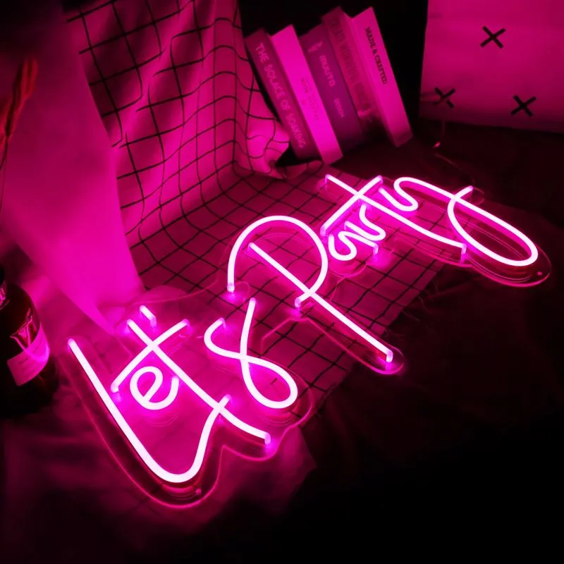 Let's Party - Semn Luminos LED Neon de Inchiriat