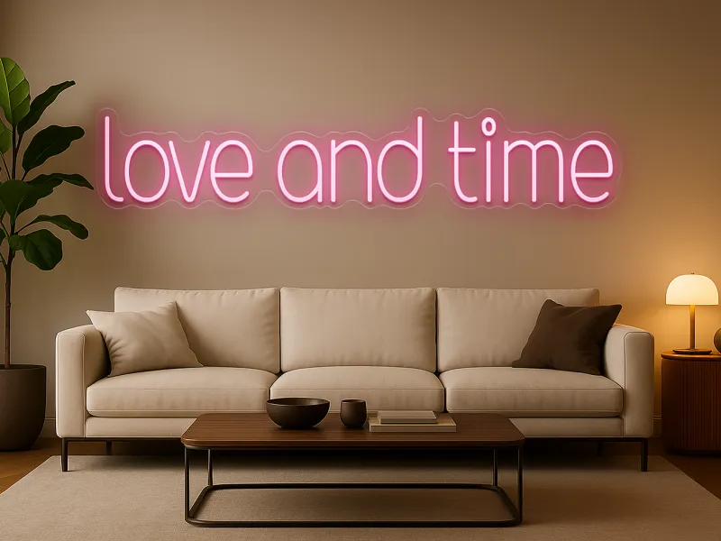 love and time - Semn Luminos LED Neon