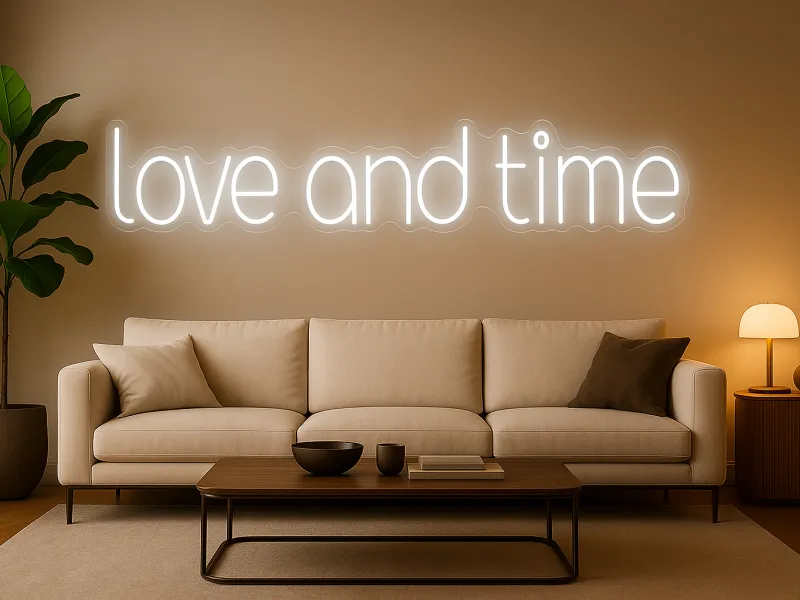 love and time - Semn Luminos LED Neon