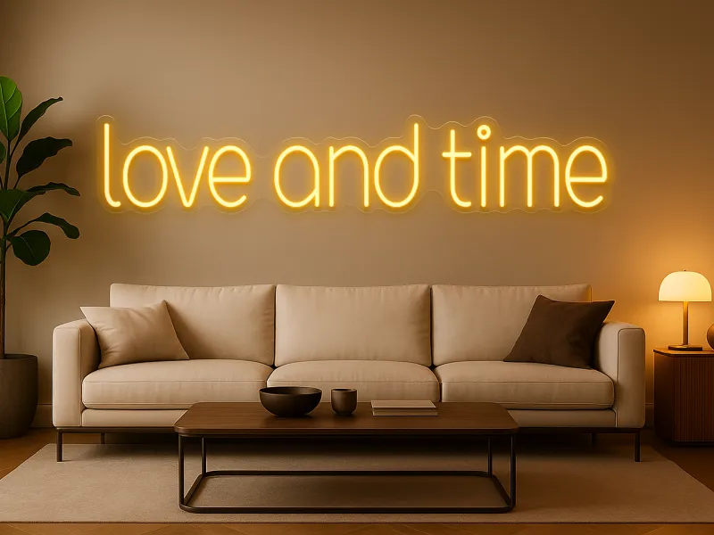 love and time - Semn Luminos LED Neon