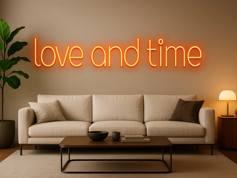 love and time - Semn Luminos LED Neon
