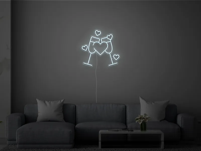 Cheers to Love - Semn Luminos LED Neon