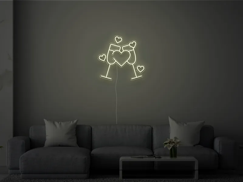 Cheers to Love - Semn Luminos LED Neon