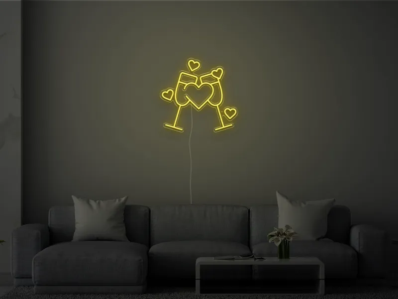Cheers to Love - Semn Luminos LED Neon