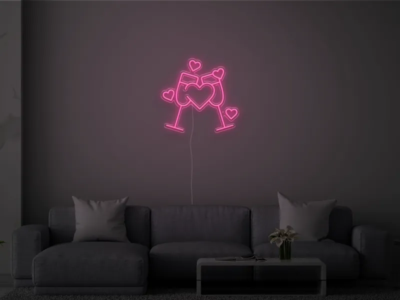 Cheers to Love - Semn Luminos LED Neon