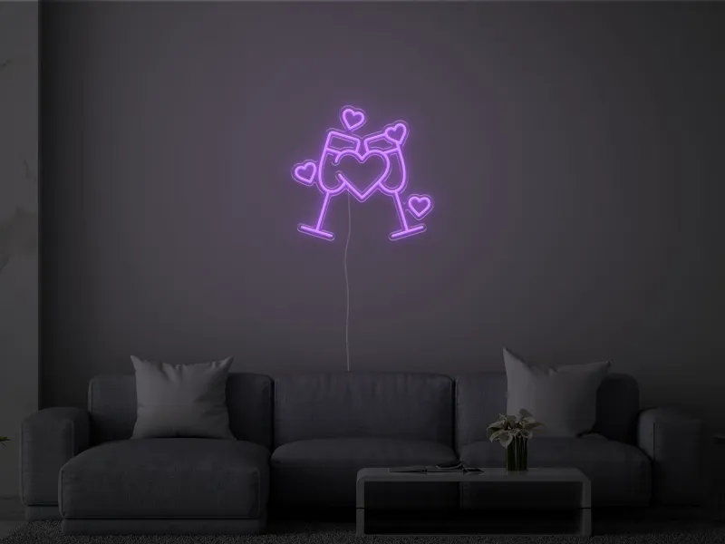 Cheers to Love - Semn Luminos LED Neon